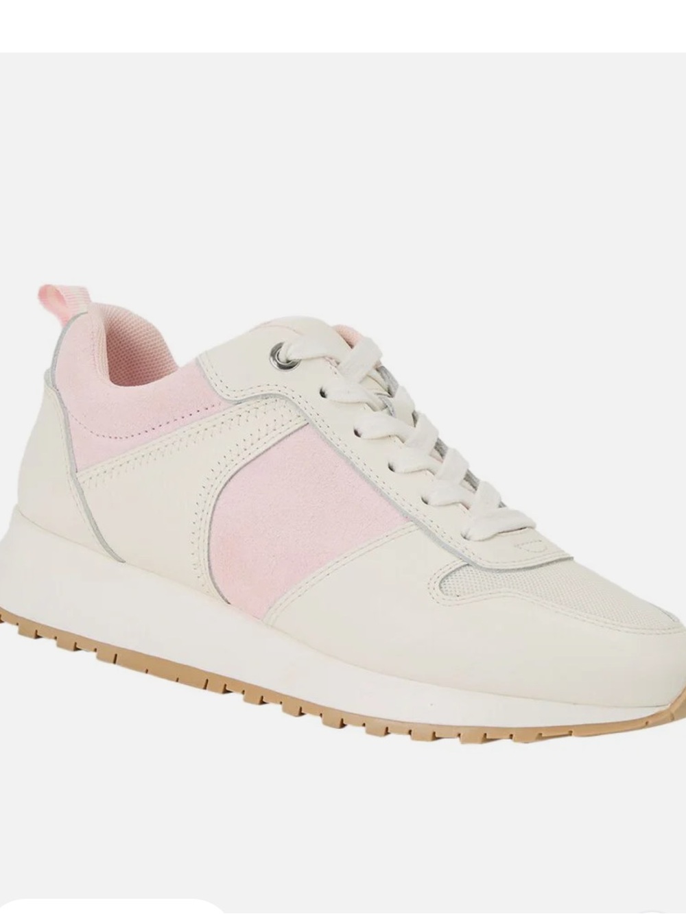 J. McLaughlin Pink Emerson Leather & Suede Sneaker NEW Size 7